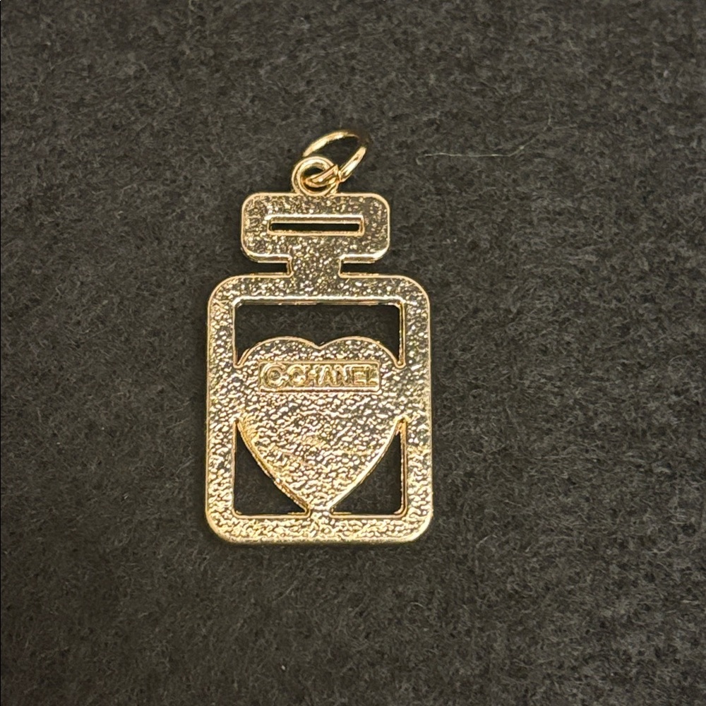 Authentic Chanel Replacement Zipper Pull, Red Rhinestone Perfume Bottle - Picture 5 of 5